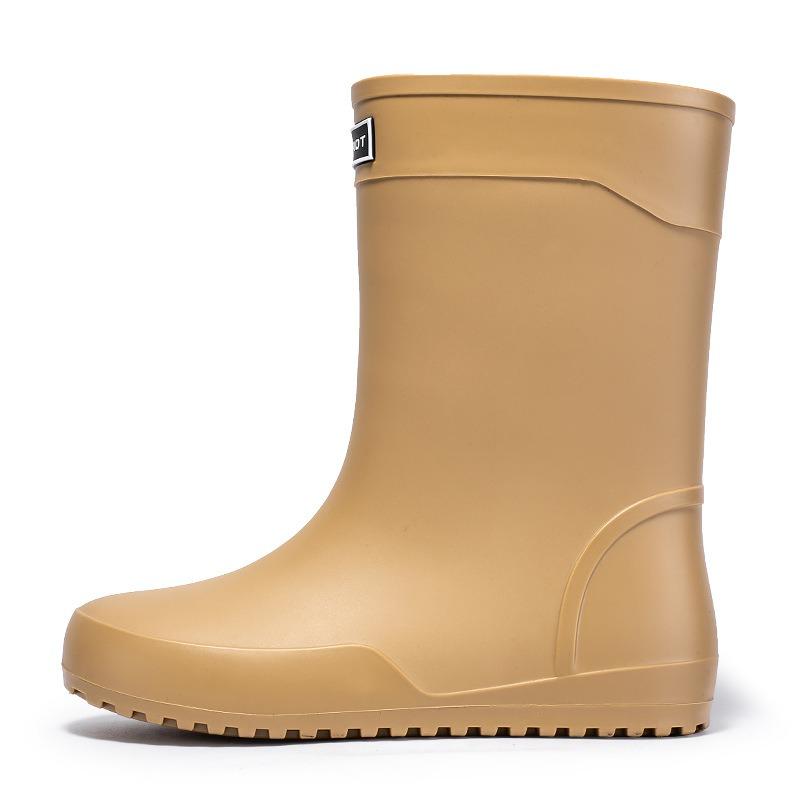 

Высококачественные полусапоги на плоской подошве, мужские, застежка, плюс фиксированный хлопковый пух, зимние бархатные дождевые сапоги, размер, водонепроницаемая клеевая обувь 45