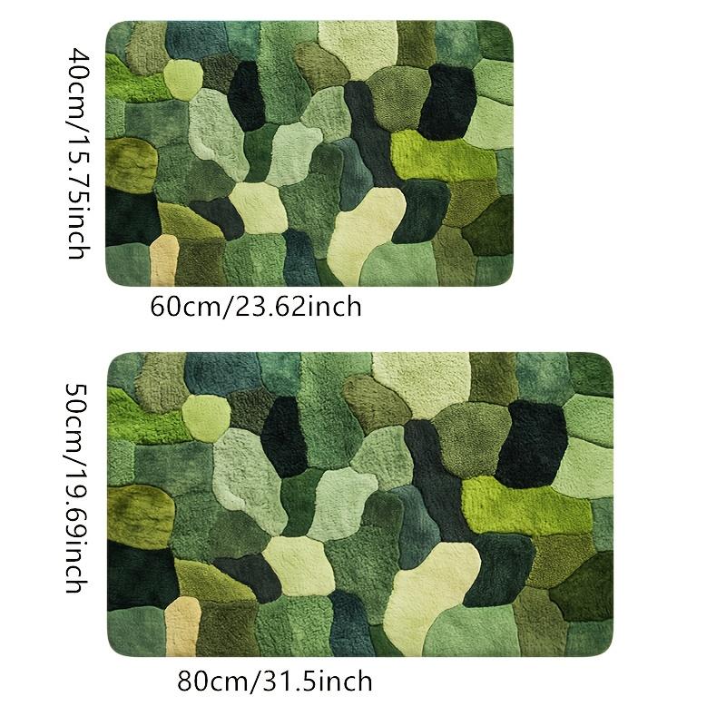 Abstract Forest Bath Mat - Simple Kitchen Shower Entryway Rug, Perfect New Home Gift & Bathroom Kitchen Decor Accessory