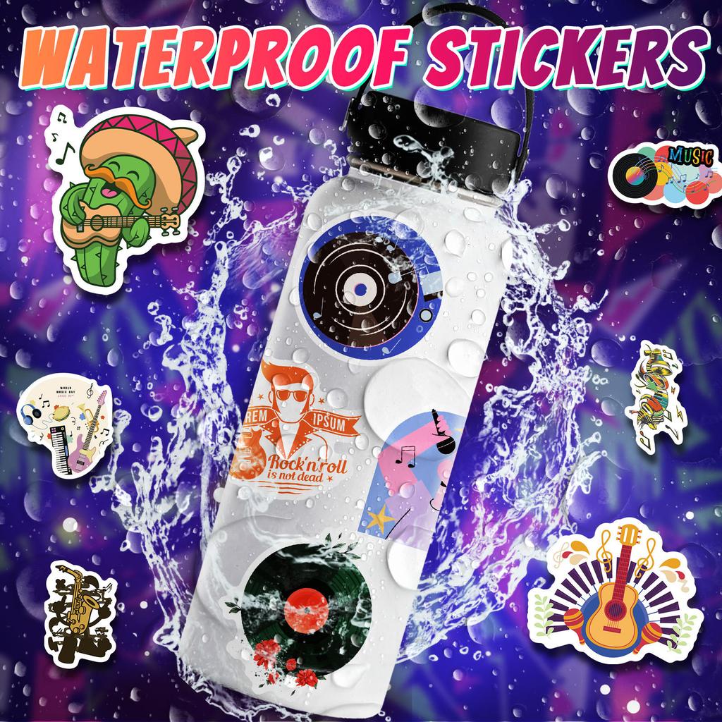 50 Headphones Music Stickers Rock Band European And American Personality Cool Music Stickers Music Stickers Diy