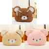 Cuter Bear Plush Pillow With Pp Cotton And Bows Decor For Kids And Teens