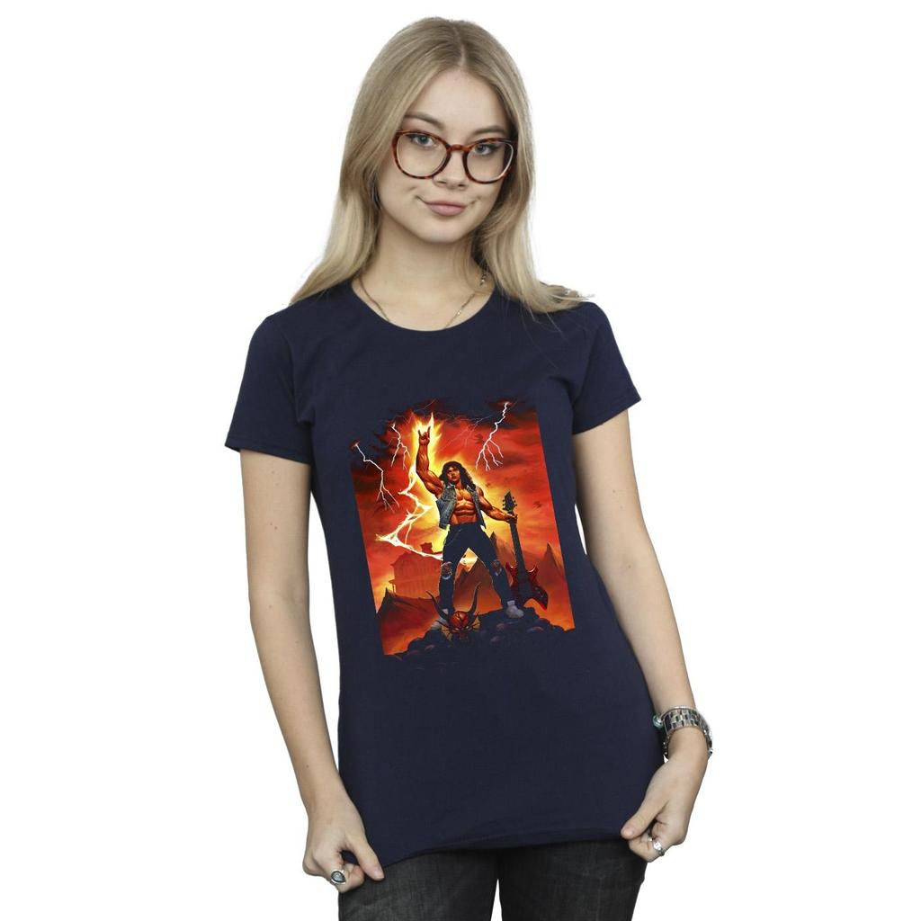 Netflix Womens/Ladies Stranger Things Hell Guitar Cotton T-Shirt