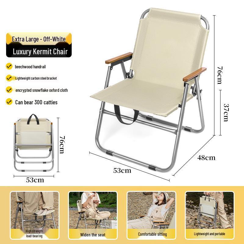 Custom Logo Portable Kermit Camping Chair - Folding Outdoor Chair for Fishing, Picnic, and Beach