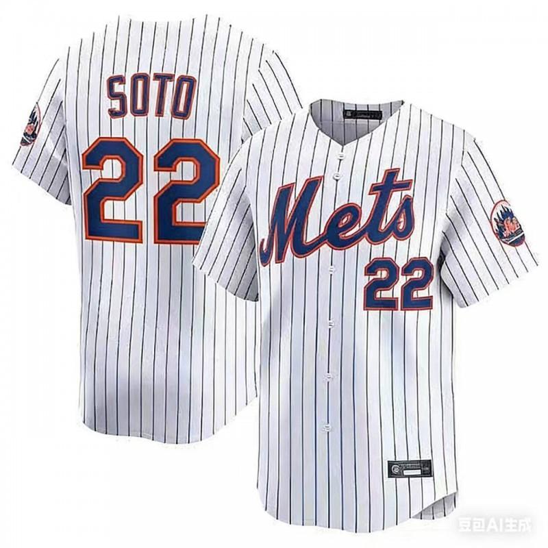2026 New York Mets 22 Soto Maglia da Baseball Ricamata Abbigliamento Sportivo Uomo Donna