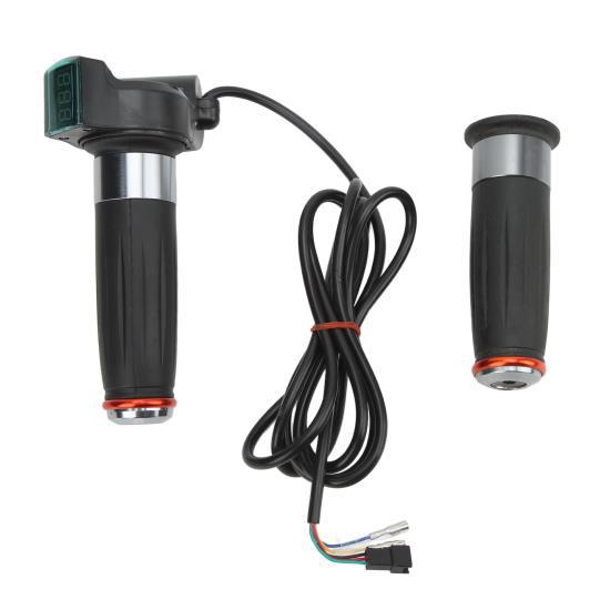 Ghidon pentru biciclete electrice Mâner de accelerație prin răsucire Mâner de accelerație din plastic cu afișare digitală a tensiunii