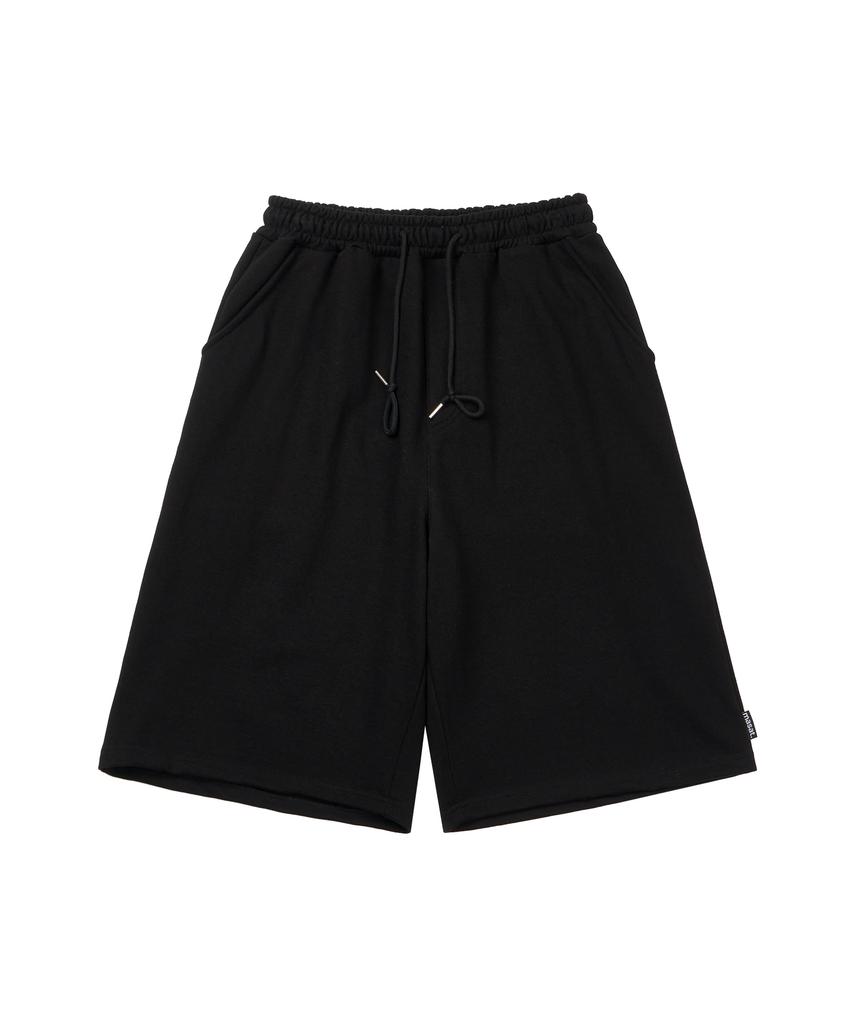 Masateu Small Pocket Bermuda Sweat Pants _ Black