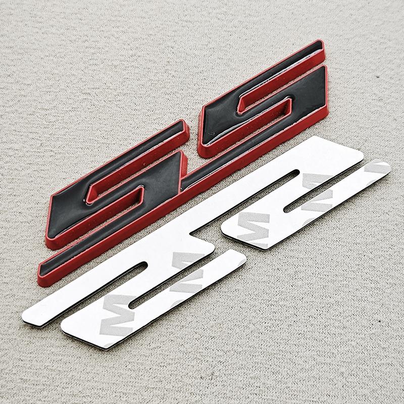 3D Metal Car Styling Red Black Logo SS Sticker Emblem Rear Trunk Badge For Chevrolet Camaro Chevelle Impala Malibu Accessories