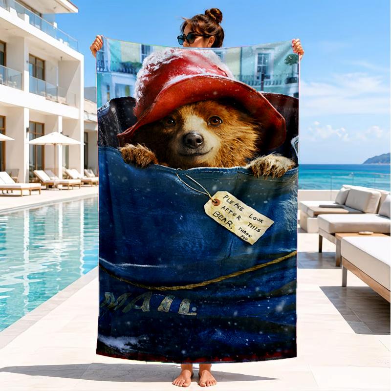 Paddington Adventures Beach Towel, Super Soft Microfiber, Perfect Gift for Her/Him, Birthday, for Pool, Beach, Travel, Decor Beach Party