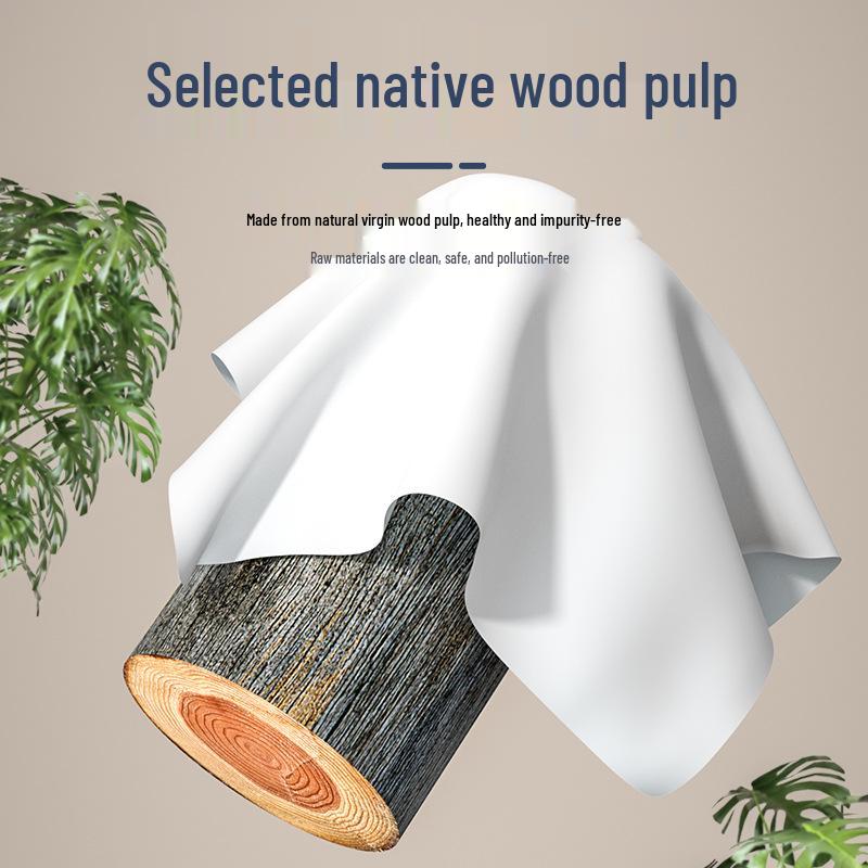 Coreless Original Wood Pulp Toilet Paper & Paper Towels, 14 Rolls, Printed Household Hand Roll