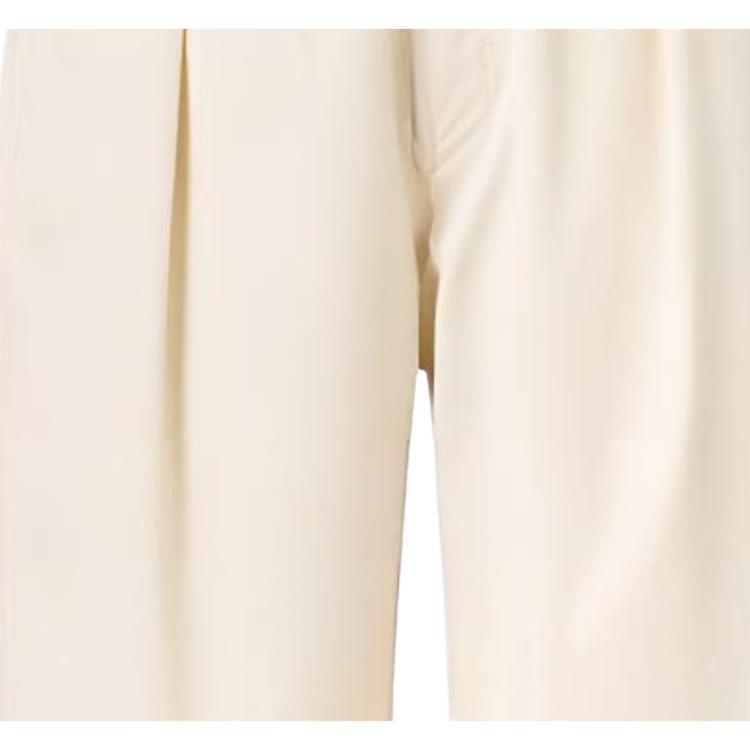 UNIQLO SS24 U Series Solid Color Casual Cropped Pants Women bottoms Light-Beige 467043-30