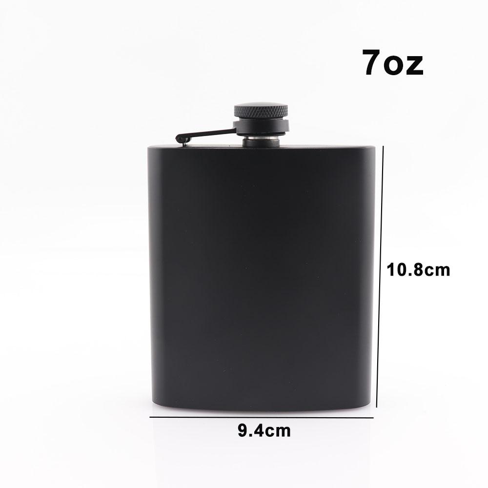 Matte Black Hip Flasks Stainless Steel Liquor Flask for Outdoor Travel Camping Wedding Party 6 7 8 9 10 12 Oz