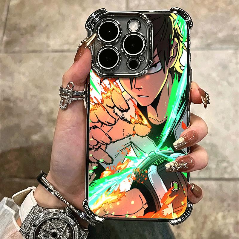 Cartoon Ben 10 Plating Phone Case For Iphone 16 17 Pro Max Air 16E 14 15 Plus 12 13 Mini Anti-Fall Airabag Cover