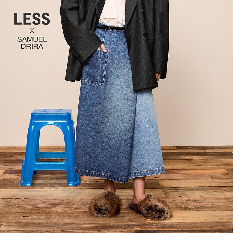 LESS 2024 Winter Casual Long Denim Skirt M