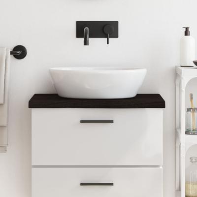 Vidaxl Bathroom Worktop, Dark Brown, 60X40X(2-4) Cm, Lite Wood