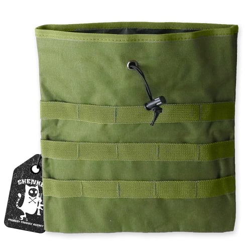 SHENKEL Drop Magazine Dump Pouch, MOLLE System Compatible, 600 Denier Reinforced Nylon, OD Olive Drab (pouch-019od)