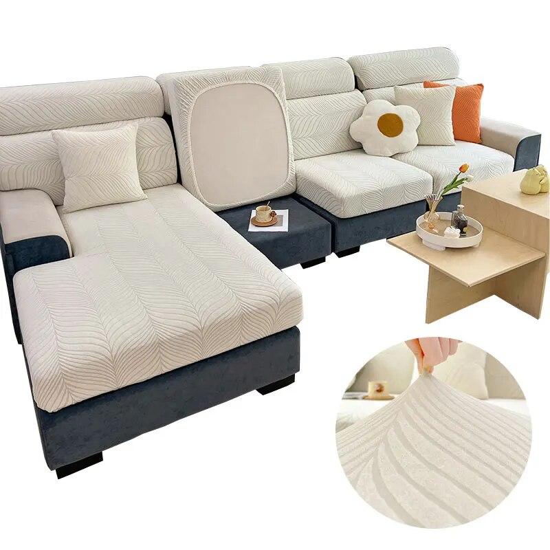 jacquard leave printed sofa cushion covers,sofa cover for living room ,couch cover,L shape sofa protector,home decoration