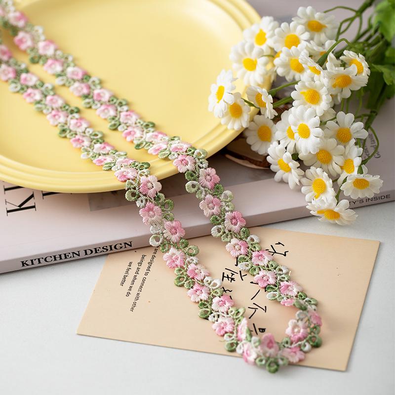 2meters/Lot Flower Lace Ribbons For Party Dress Clothing Sewing Accessories Sewing Materials Needlework Diy Crafts Supplies Sale