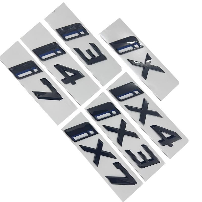 3D Letters Emblem Badge Car Rear Trunk Logo Sticker for BMW iX I3 I4 I7 iX3 iX4 iX7 Glossy Black Accessories