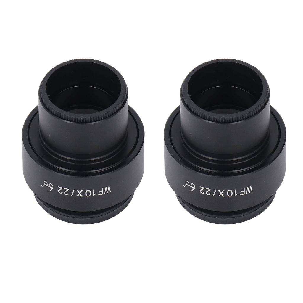 2 Stück 10x Mikroskop-Okulare 22mm Hoher Augenabstand Weites Sichtfeld Optische Linse Okular Dioptrieneinstellung 30mm Anschluss