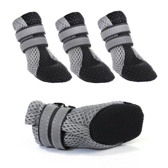 

Кроссовки для домашних животных, противоскользящие мягкие кроссовки с мягкой подошвой для домашних собак, сетчатые кроссовки, аксессуары для домашних животных S чёрный