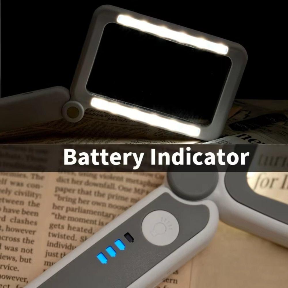 10 LED Lights LED Lights Loupe 3 Lighting Modes Rechargeable Magnifier  Reading