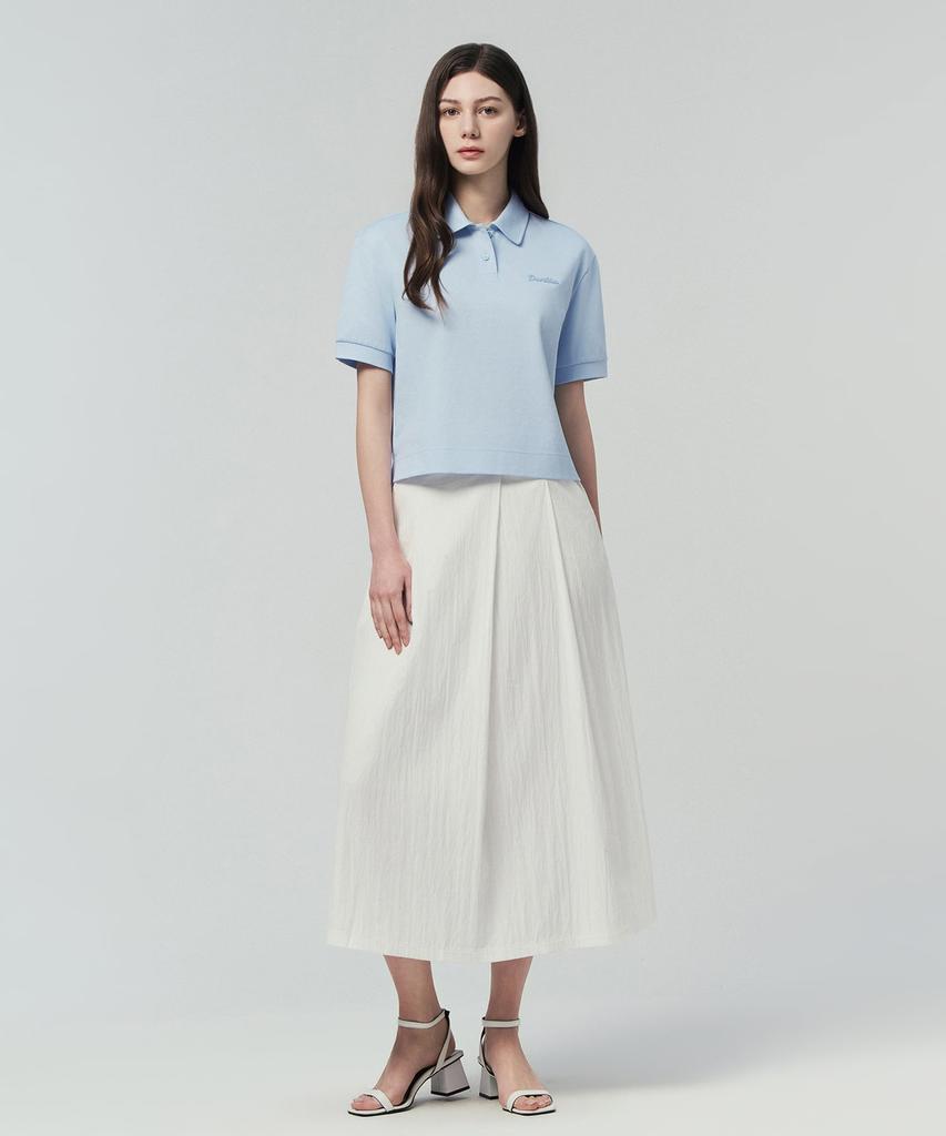 DUVETICA Nerte (Light Sky Blue) (Women'S Short Sleeve Polo Shirt)