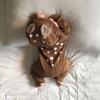 Frühling Herbst Süßer Baby Strampler Einfarbig Baumwolle Hirsch Aufnäher Mit Kapuze Kleidung Neugeborenes Junge Mädchen Einteiler Overall Oberbekleidung