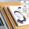 A3/A4//A5/8k/16k Skizzenbücher zum Zeichnen Skizzierpapierblock Innen Leer Zeichnen Graffiti Kunstbedarf 120g 160g Spiralbindung Notizbuch