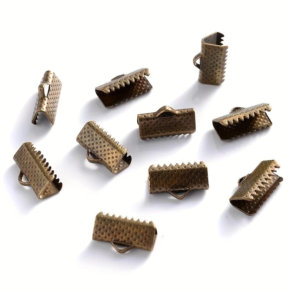 

30 шт./лот ленточный кожаный шнур обжимные наконечники 6 8 10 13 16 20 25 30 35 40 мм резьба конец застежка застежка соединитель для ювелирных изделий 20MM античный бронзовый
