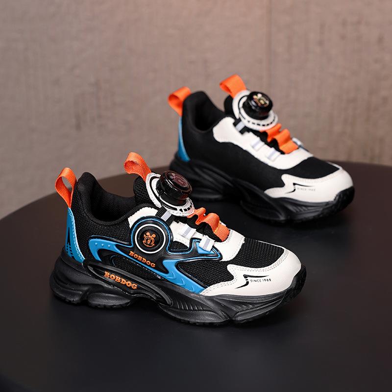 Boys Shoes 2025 Spring and Autumn New Mesh Breathable Children's Sports Shoes Medium and Large Children's Non-slip Running Shoes Tide