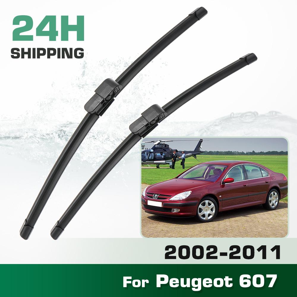 For Peugeot 607 2002-2011 2003 2004 2005 2006 2007 2008 2009 2010 Wiper Front Wiper Blades Windshield Windscreen Window 26"+22