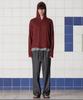 Unalloyed Argyle Elbow Knit Zip-Up Hoodie / Burgundy