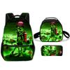 Popolare Novità Cartone Animato Cool tungtungtung Stampa 3D Set da 3 Pezzi Zaini Scolastici per Studenti Zaino per Laptop Borsa a Tracolla Borsa Pranzo Astuccio