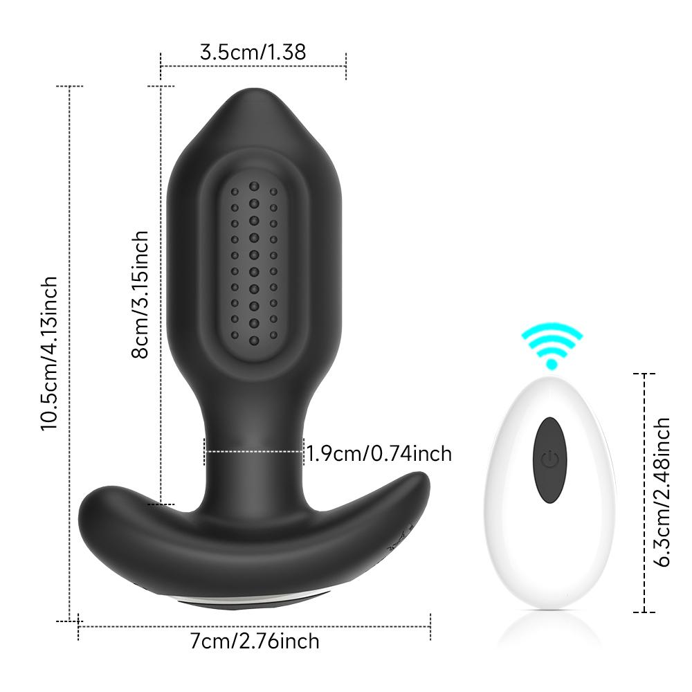 360° Rotating Vibrating Silicone Anal Plug, Anal Vestibule Vibrator, Male Anal Vibrating Female Adult Sexy Toys, Sex Toys