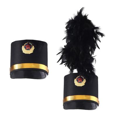 Lightweight Honor Guard Hat Drum Majors Hat for Adult Teen Carnival Christmas Vintage Hat for Festival Show Performances