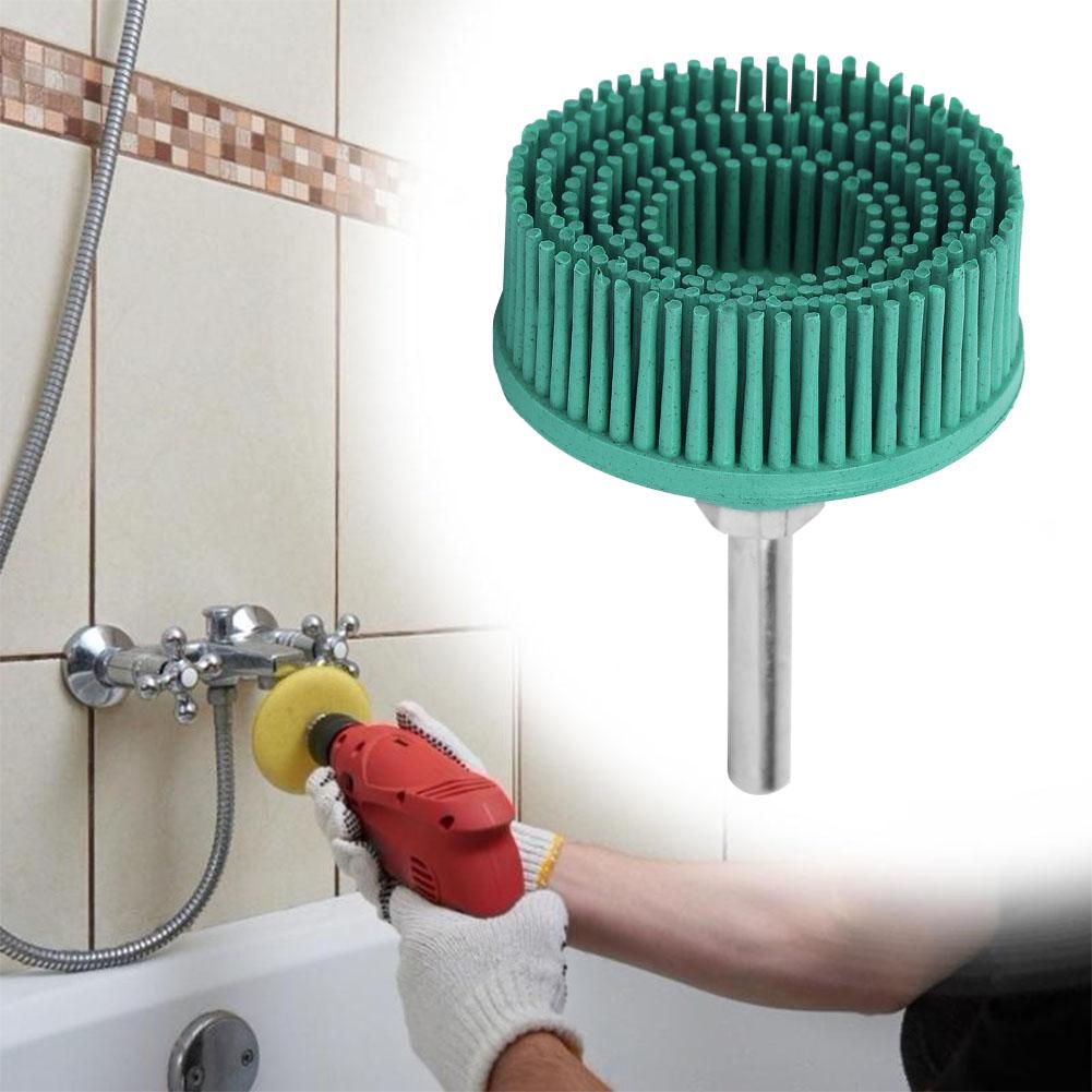 2 Inch Bristle Disc Emery Rubber Abrasive Brush Polishing Grinding Wheel for Burr Rust Removal