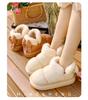 Women's Winter Velvet Bowknot Cotton Slippers with Heel Cover - 2023 Thick Sole, Warm, Girly Style for Outdoor Wear