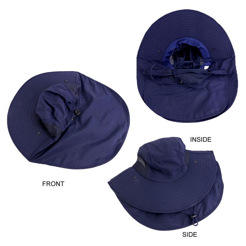 European and American popular face masks, wide-brimmed sun hats, fishing hats, mountaineering jungle men's outdoor sun protection sunshade basin hats