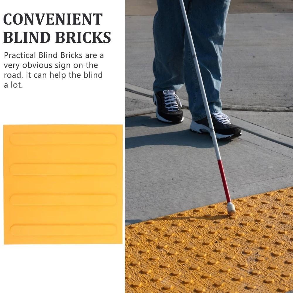 PVC Blind Road Brick Durable Tactile Paving Safety Navigation Tiles Guide Bricks For Roadway Pathway Street Sidewalk