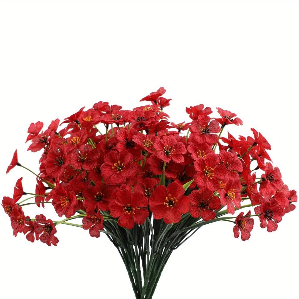 6pcs Artificial Wild Violet Flowers, for Indoor and Outdoor Hanging Plants, Farmhouse Decoration, Tabletop Placement,  Without Container