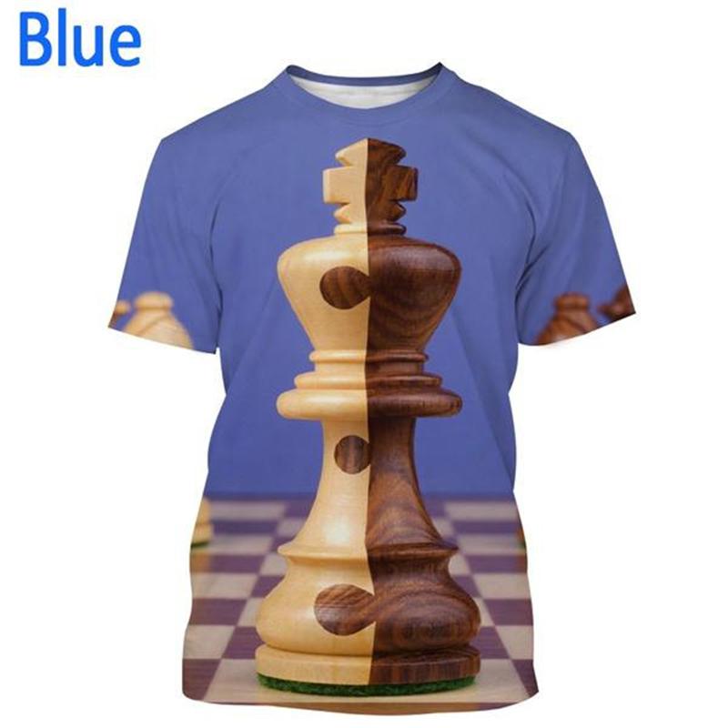 Casual 3D Printed Chess T Shirt Men Women Casual Fashion Short Sleeve Tees Kids Funny Oversized Harajuku Streetwear T-shirt Tops