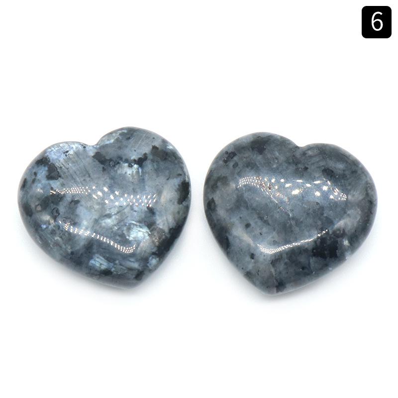 1117-25mm Natural Crystal Stone Heart Ornament, No Hole, Small Nugget Shape
