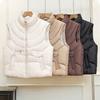 New Down Cotton Vest Women Look Thin and Foreign Fashion Trend Stand Collar Vest Waist Versatile Sleeveless Vest