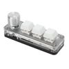 Mini 3-Key Keypad One-Handed Mechanical Gaming Keyboard, White DIY Programmable Mechanical Keyboard with Type-C To USB Interface and RGB Backlight