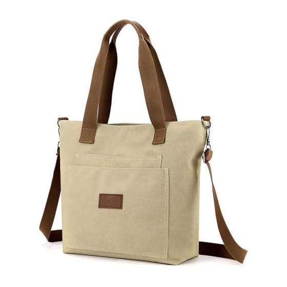 

[zhongningyifeng] Tote Bag, Women s, Canvas, Shoulder Bag, Handbag, Shoulder Bag, Crossbody Bag, Mother s Bag, A4, Stylish, Cute, Lightweight, Thick,