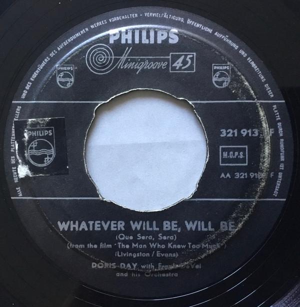 

7inch Record DORIS DAY Whatever Will Be Will Be Que Sera 321913BF Philips 1956 Germany Pop Used