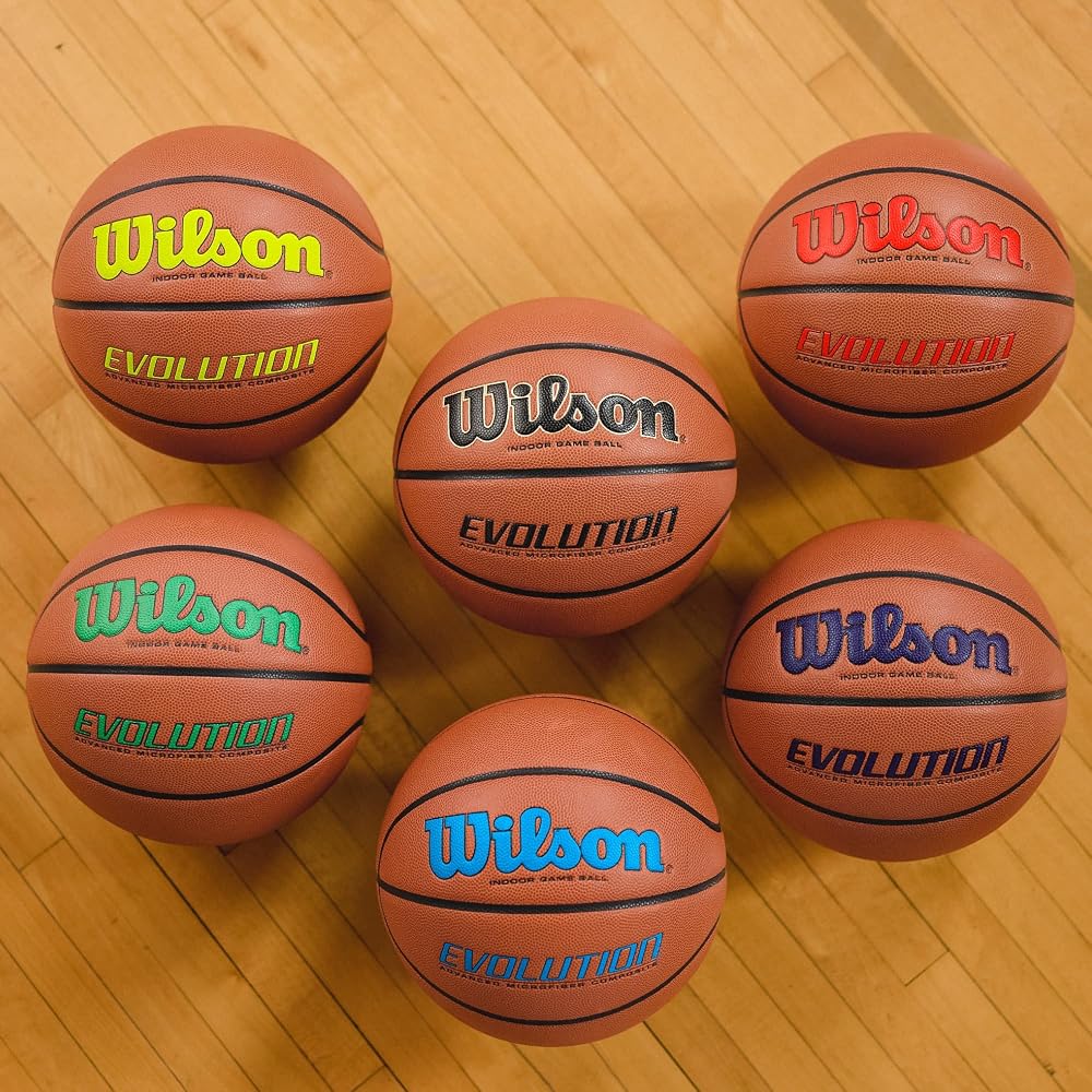 Wilson Evolution Basketball Indoor/Outdoor Size 7 Diameter 24.5cm Navy