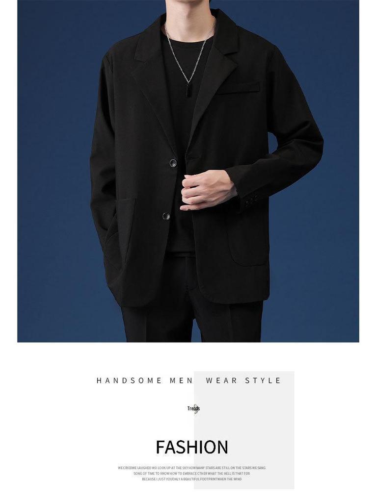 Men's DK Korean Style Casual Suit Jacket - Trendy, All-Match, Handsome Design for Spring and Autumn