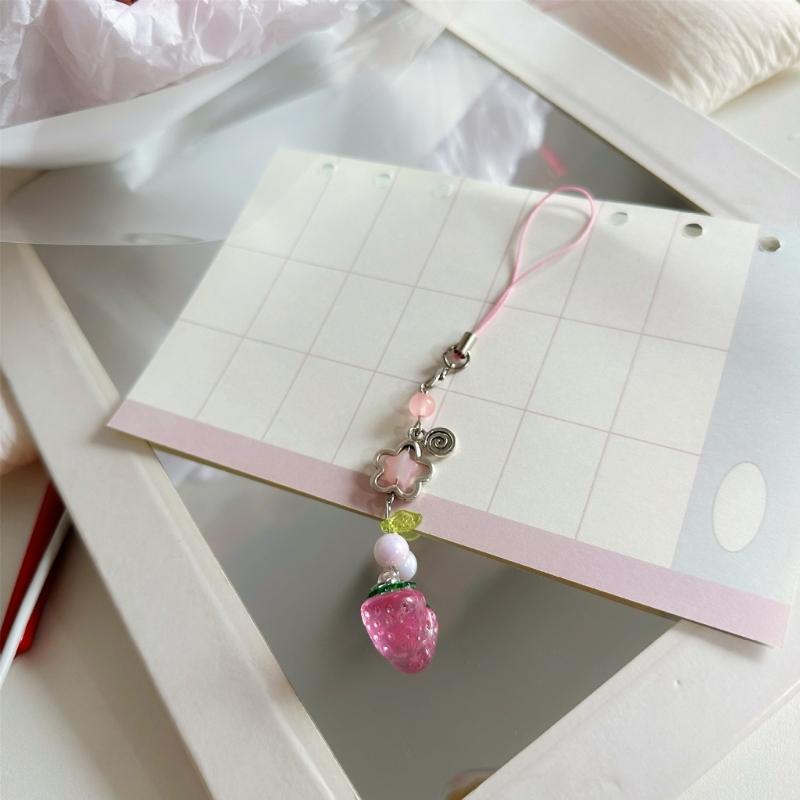 Stylish Keyring Pendant Sweet Phone Charm Perfect for Shopping and Dating