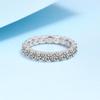 925 Sterling Silver Full Circle Moissanite Ring for Women - Luxury PT950 Gold-Plated Band