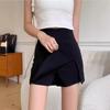 Women's Black High-Waist A-Line Mini Skirt Pants - Spring 2024 Style